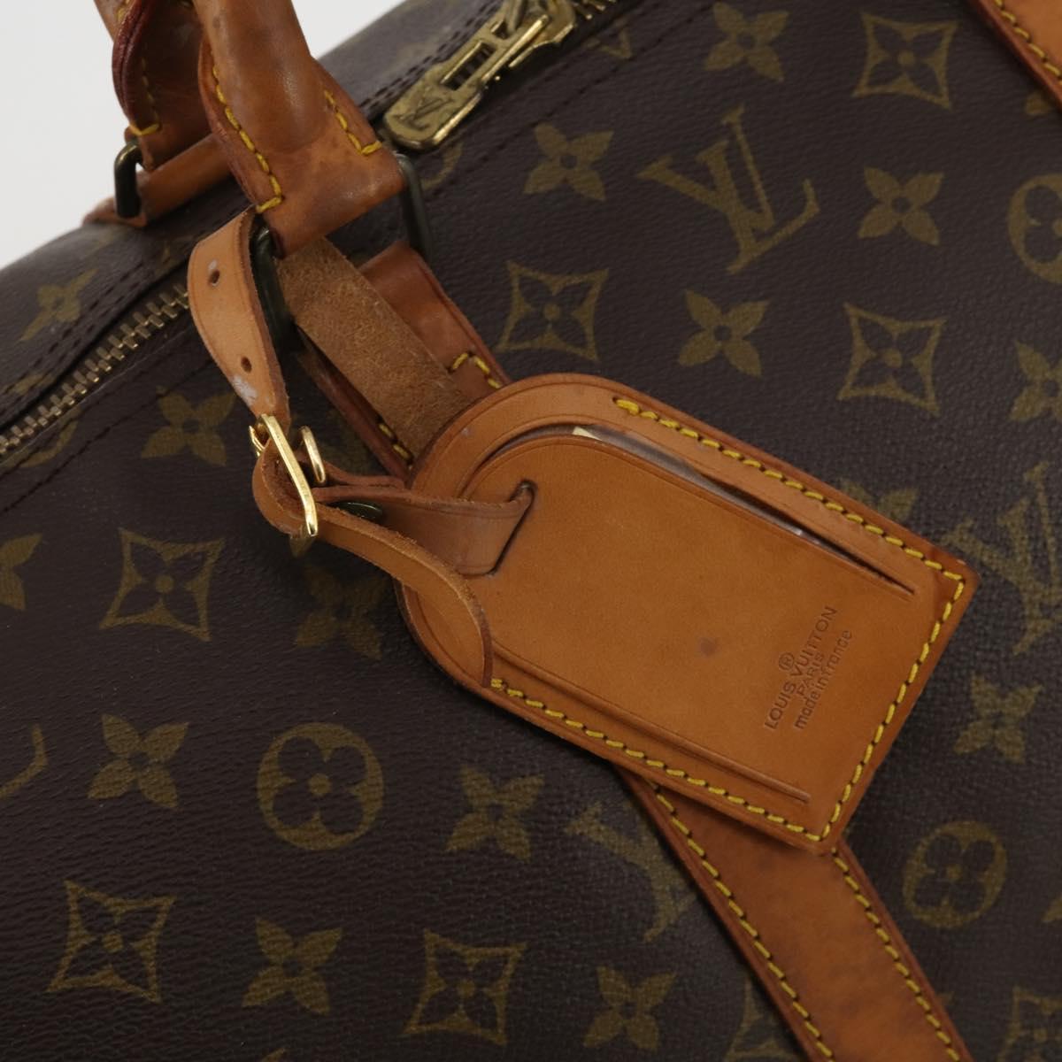 LOUIS VUITTON Monogram Keepall 55 Boston Bag M41424 LV Auth 188491