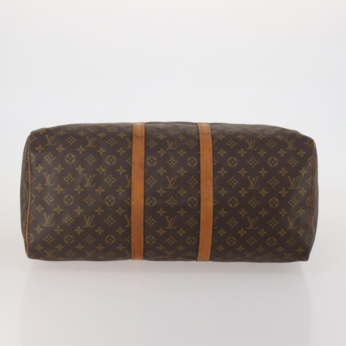 LOUIS VUITTON Monogram Keepall 55 Boston Bag M41424 LV Auth 188491