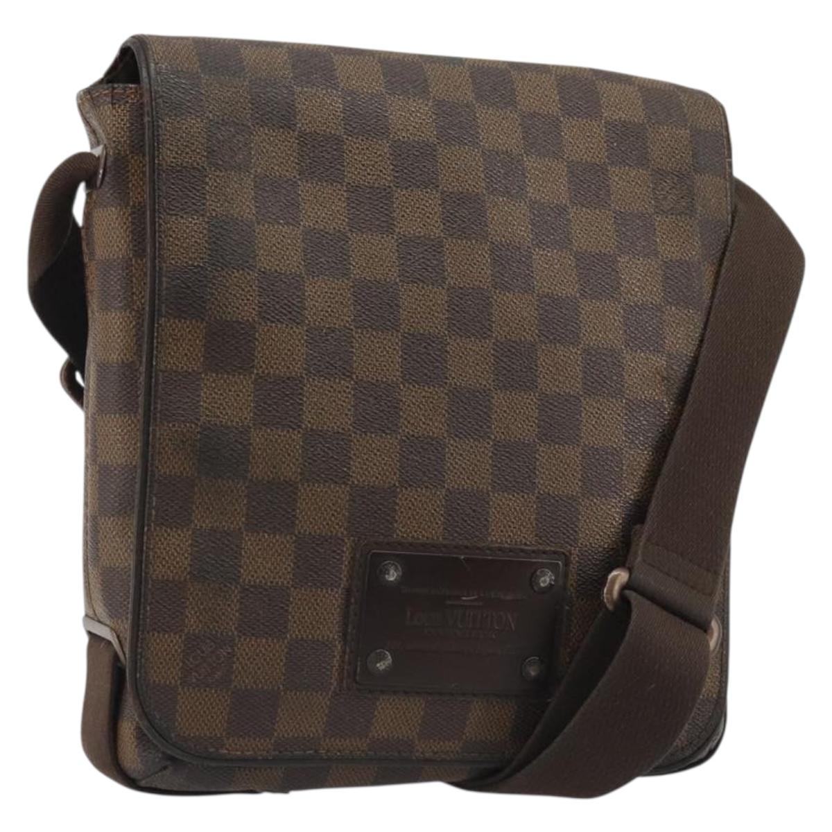 LOUIS VUITTON Damier Ebene Brooklyn PM Shoulder Bag N51210 LV Auth 188492