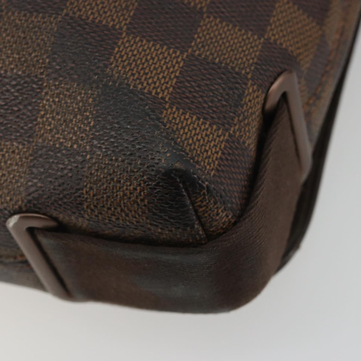 LOUIS VUITTON Damier Ebene Brooklyn PM Shoulder Bag N51210 LV Auth 188492