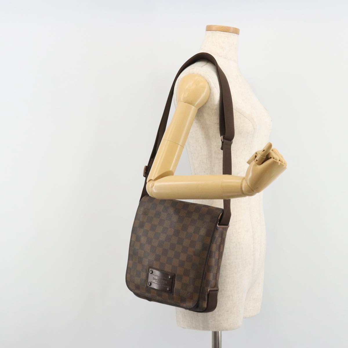 LOUIS VUITTON Damier Ebene Brooklyn PM Shoulder Bag N51210 LV Auth 188492