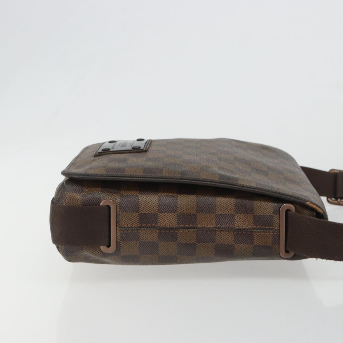 LOUIS VUITTON Damier Ebene Brooklyn PM Shoulder Bag N51210 LV Auth 188492