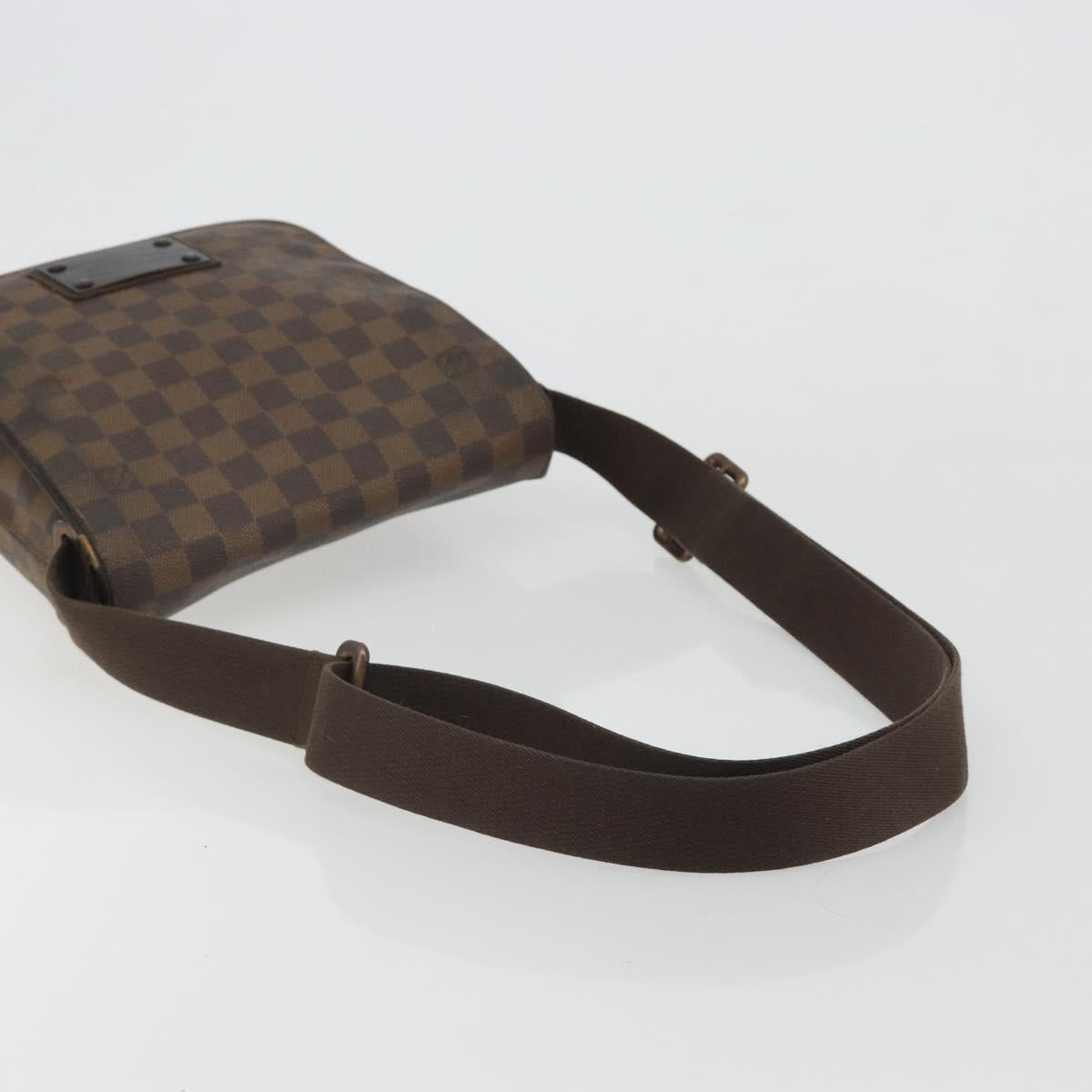 LOUIS VUITTON Damier Ebene Brooklyn PM Shoulder Bag N51210 LV Auth 188492