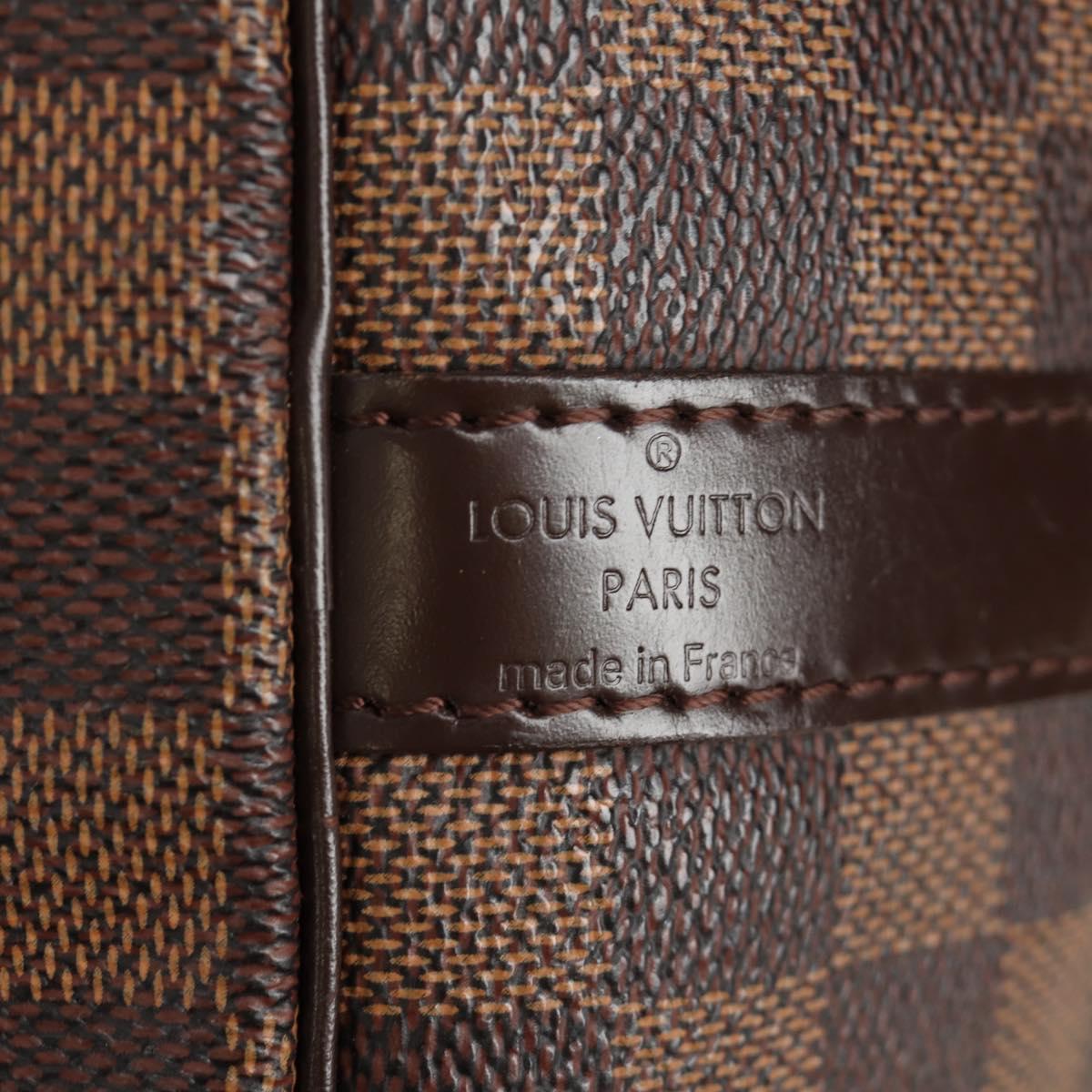 LOUIS VUITTON Damier Ebene Speedy Bandouliere 35 Hand Bag N41366 Auth 188496SAV