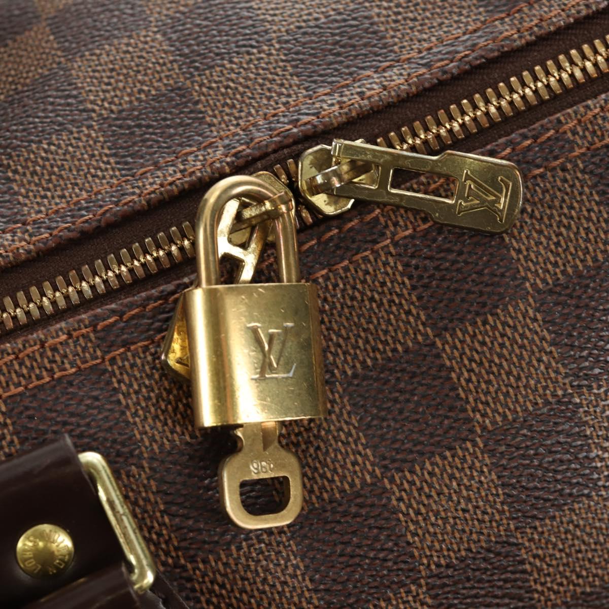 LOUIS VUITTON Damier Ebene Speedy Bandouliere 35 Hand Bag N41366 Auth 188496SAV