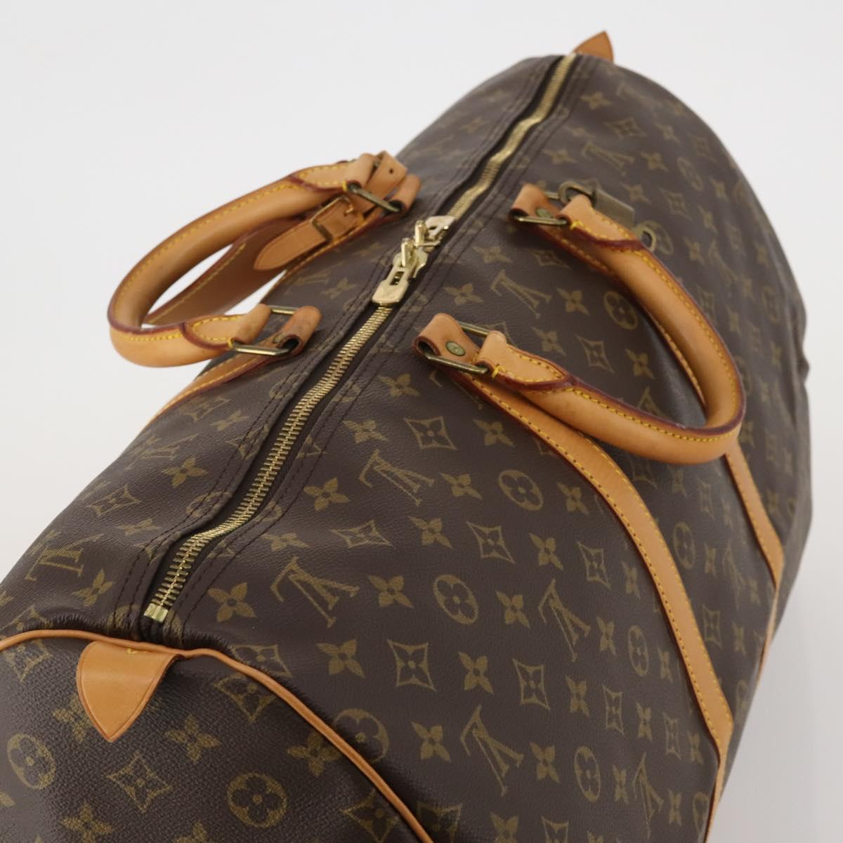 LOUIS VUITTON Monogram Keepall 55 Boston Bag M41424 LV Auth 188502SAV