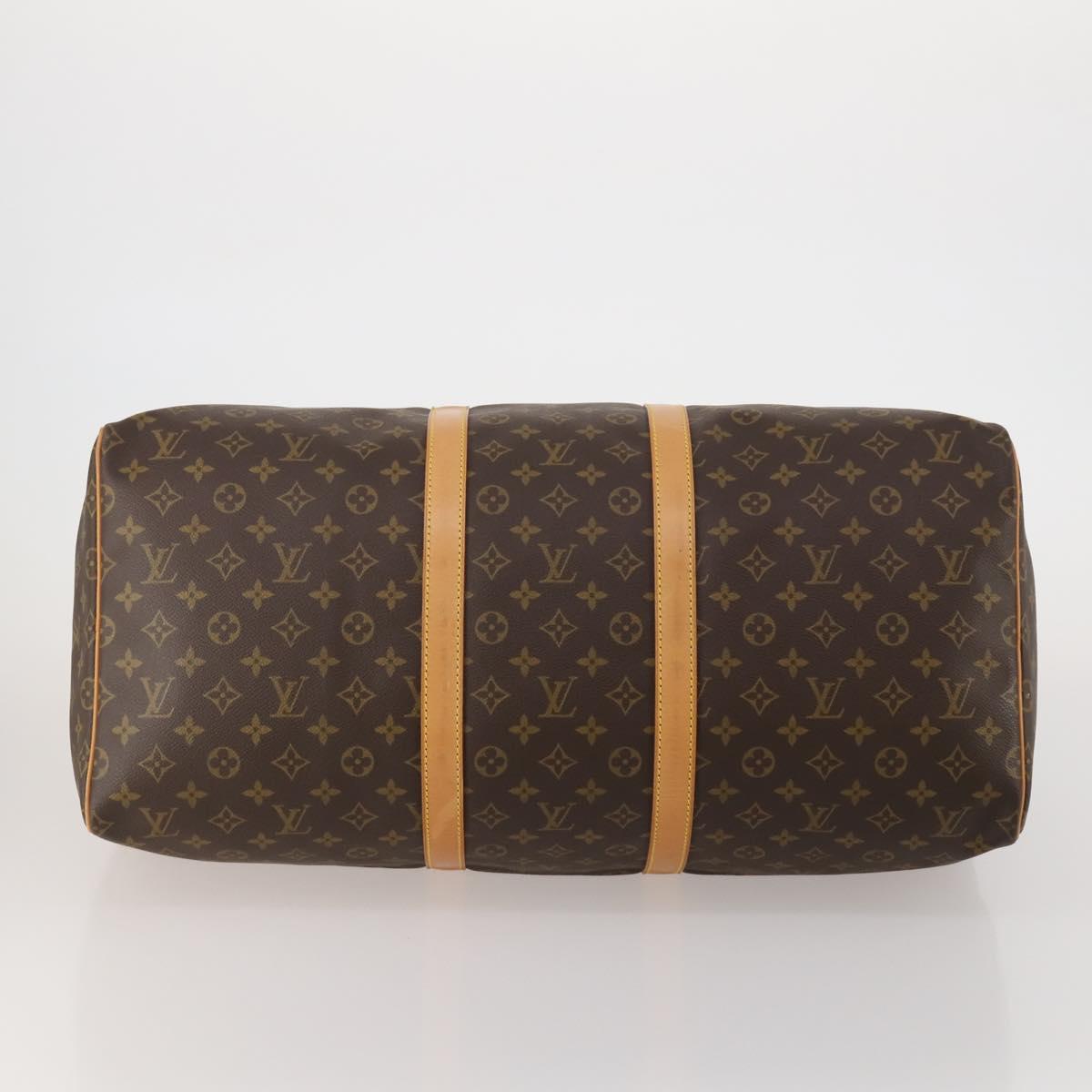 LOUIS VUITTON Monogram Keepall 55 Boston Bag M41424 LV Auth 188502SAV