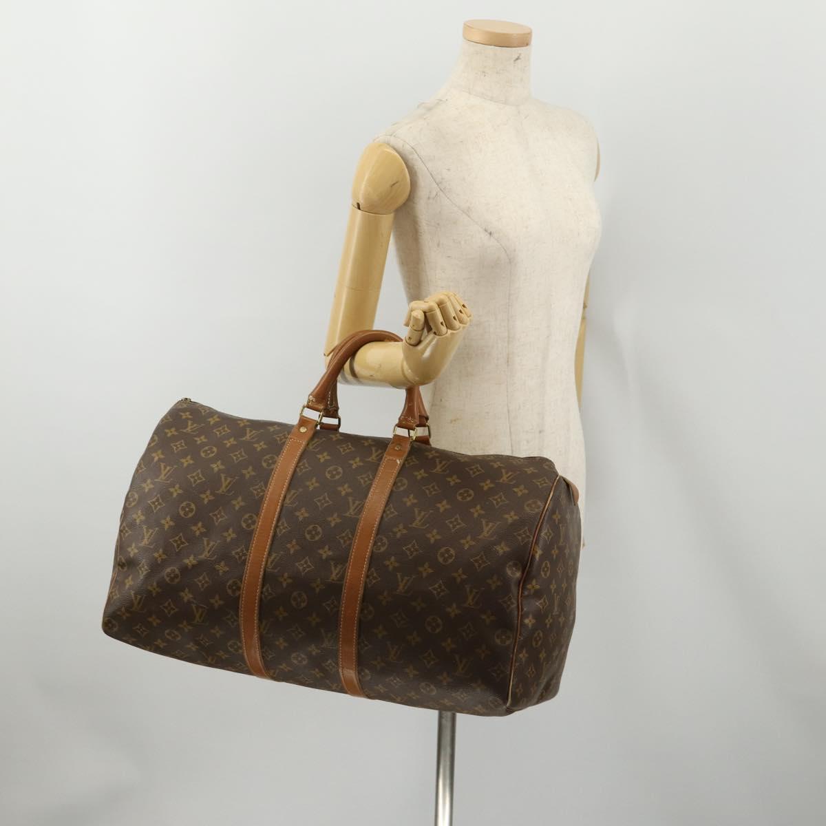 LOUIS VUITTON Monogram Keepall 50 Boston Bag M41426 LV Auth 188505