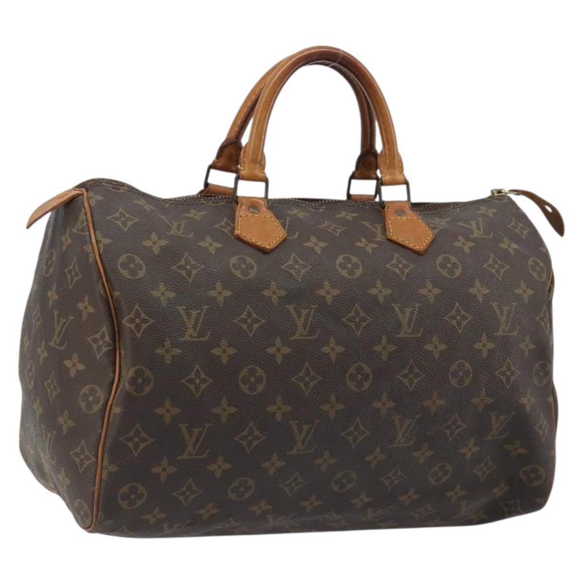 LOUIS VUITTON Monogram Speedy 35 Hand Bag M41524 LV Auth 188506A