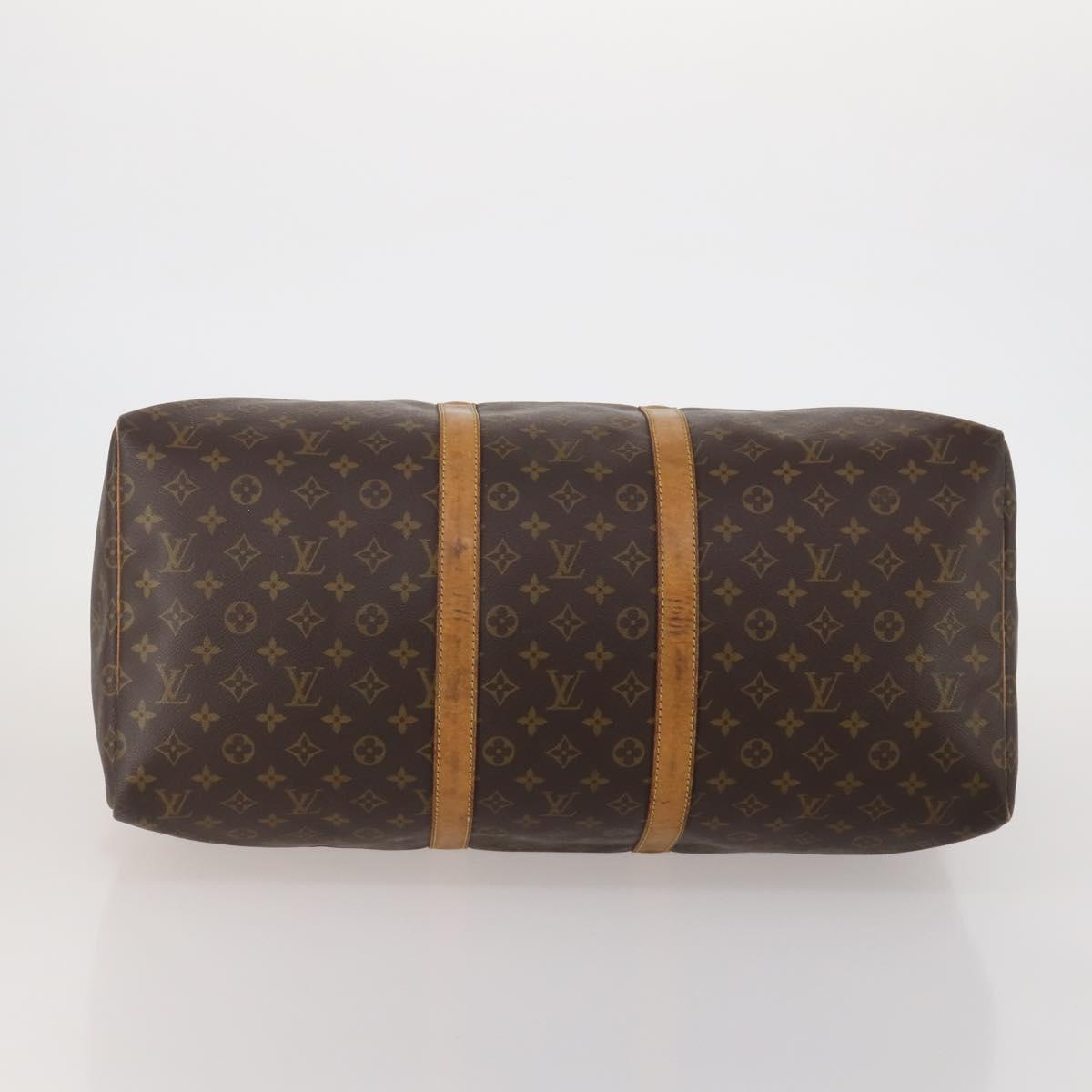 LOUIS VUITTON Monogram Keepall 55 Boston Bag M41424 LV Auth 188507