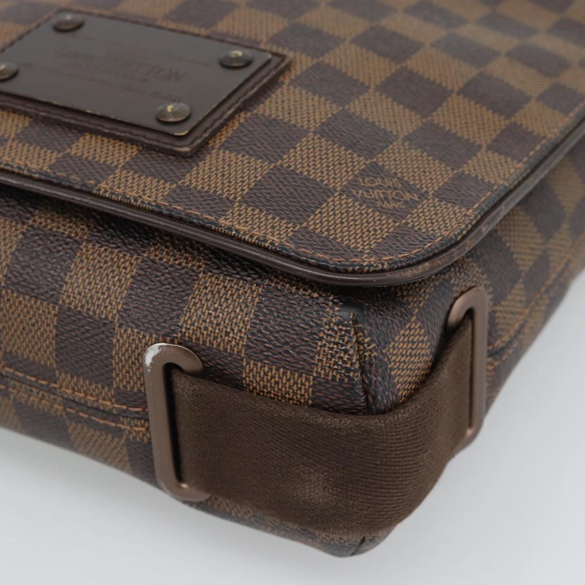 LOUIS VUITTON Damier Ebene Brooklyn PM Shoulder Bag N51210 LV Auth 188513