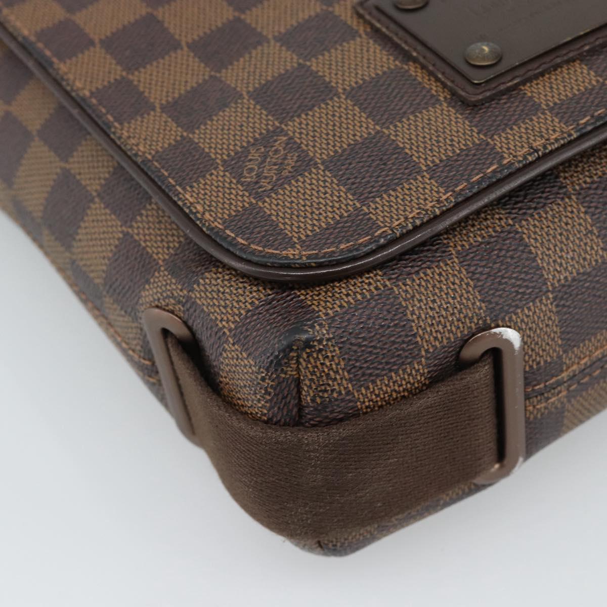LOUIS VUITTON Damier Ebene Brooklyn PM Shoulder Bag N51210 LV Auth 188513