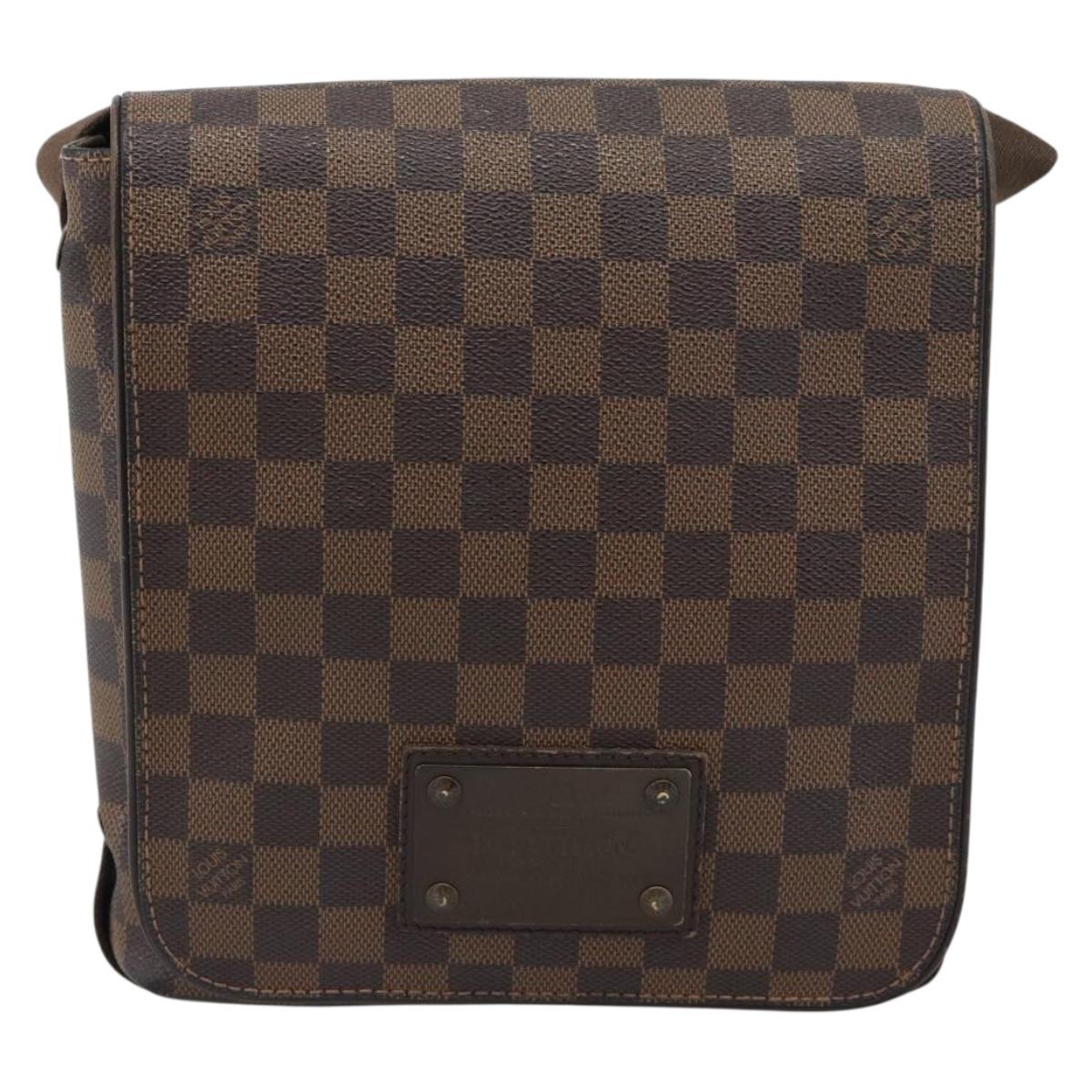 LOUIS VUITTON Damier Ebene Brooklyn PM Shoulder Bag N51210 LV Auth 188513