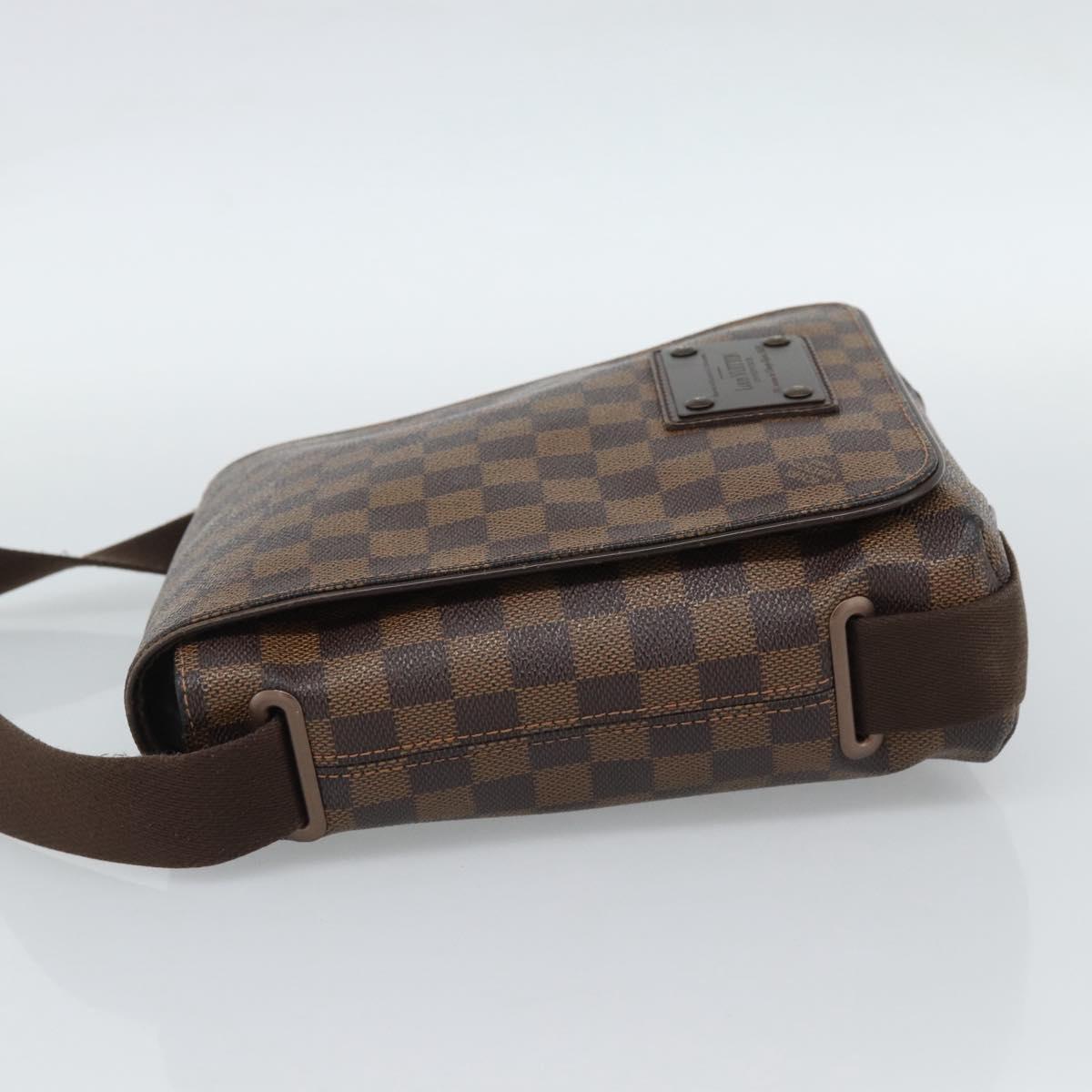 LOUIS VUITTON Damier Ebene Brooklyn PM Shoulder Bag N51210 LV Auth 188513