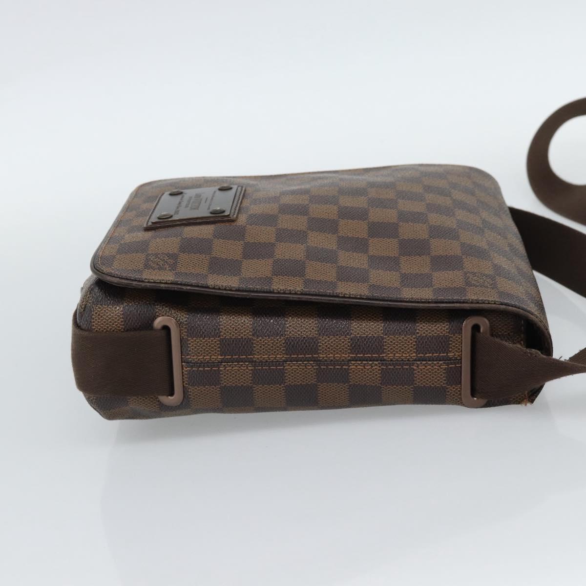 LOUIS VUITTON Damier Ebene Brooklyn PM Shoulder Bag N51210 LV Auth 188513