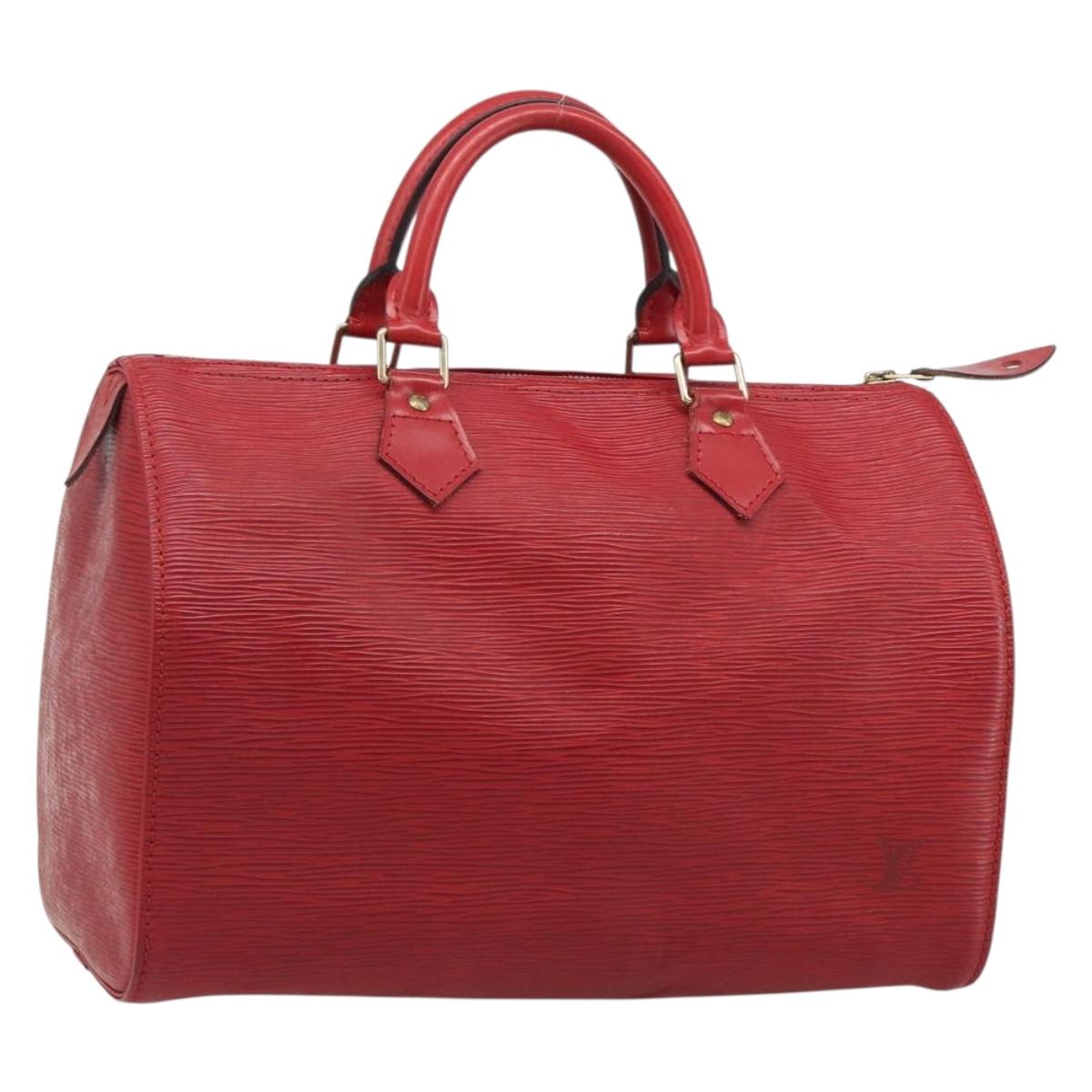 LOUIS VUITTON Epi Speedy 30 Hand Bag Castilian Red M43007 LV Auth 188522V