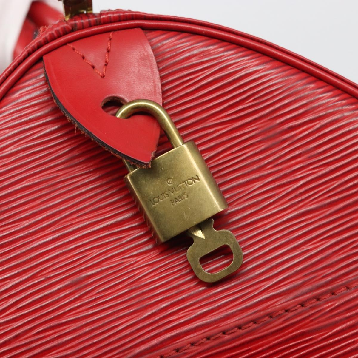 LOUIS VUITTON Epi Speedy 30 Hand Bag Castilian Red M43007 LV Auth 188522V