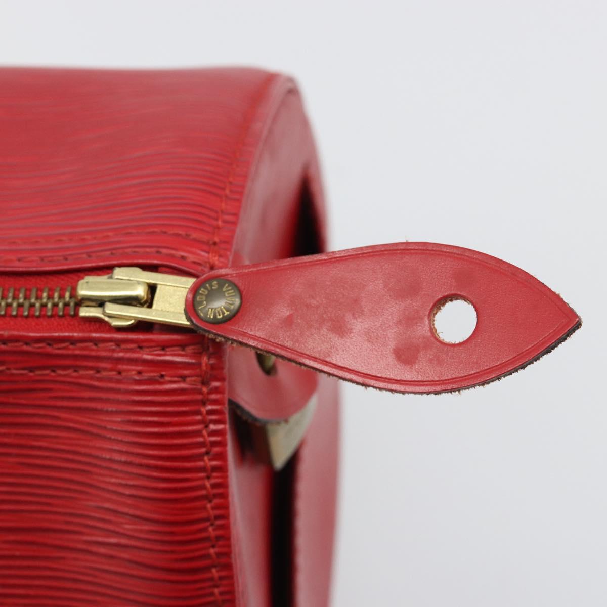 LOUIS VUITTON Epi Speedy 30 Hand Bag Castilian Red M43007 LV Auth 188522V