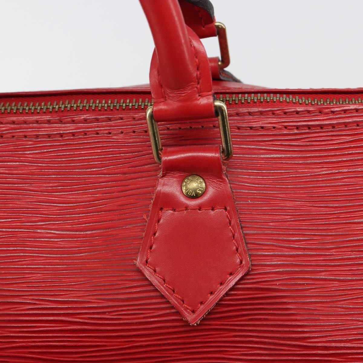 LOUIS VUITTON Epi Speedy 30 Hand Bag Castilian Red M43007 LV Auth 188522V