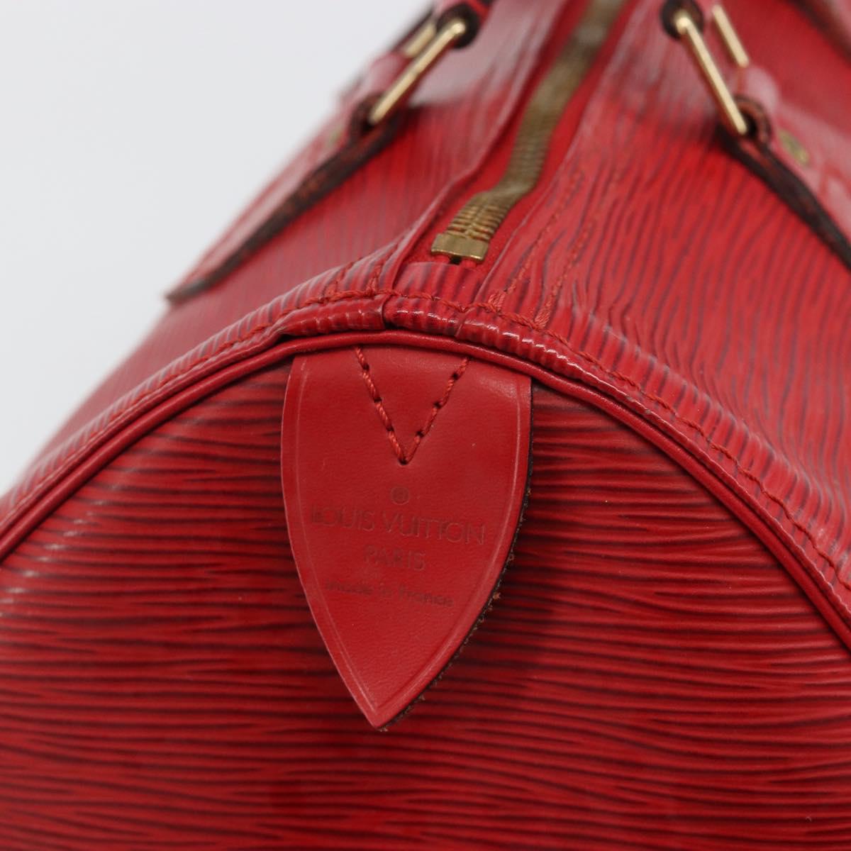 LOUIS VUITTON Epi Speedy 30 Hand Bag Castilian Red M43007 LV Auth 188522V