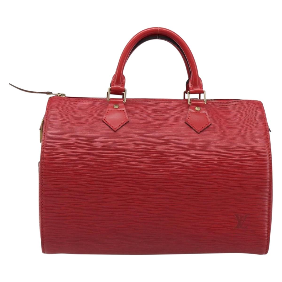 LOUIS VUITTON Epi Speedy 30 Hand Bag Castilian Red M43007 LV Auth 188522V
