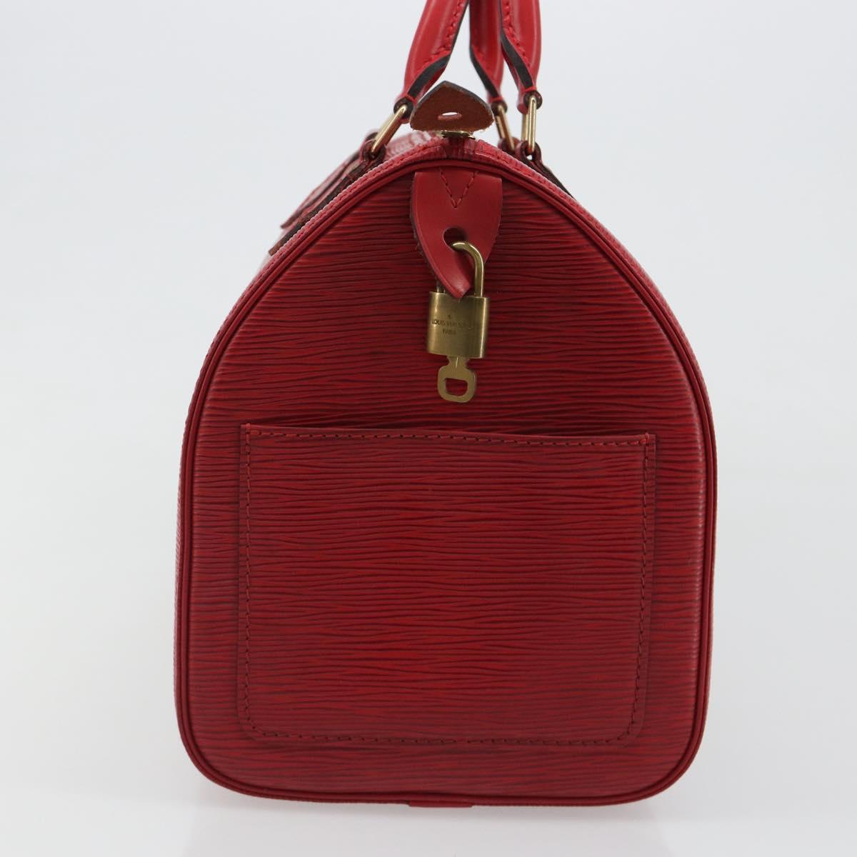 LOUIS VUITTON Epi Speedy 30 Hand Bag Castilian Red M43007 LV Auth 188522V