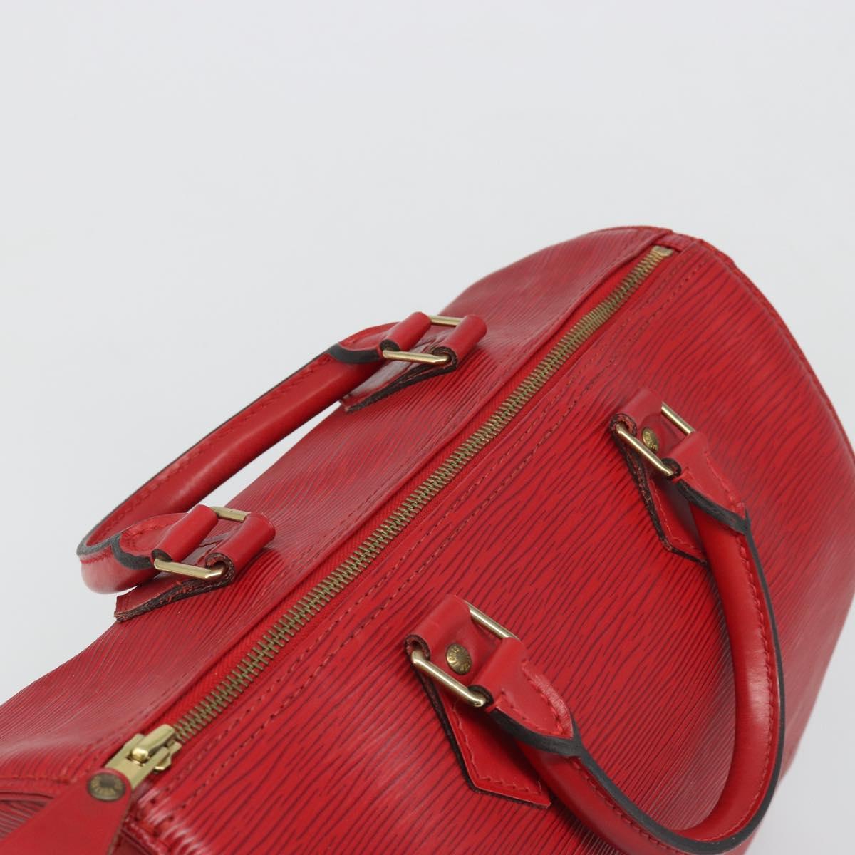 LOUIS VUITTON Epi Speedy 30 Hand Bag Castilian Red M43007 LV Auth 188522V