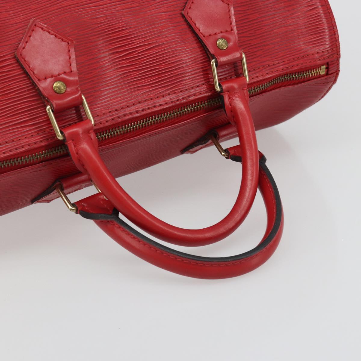 LOUIS VUITTON Epi Speedy 30 Hand Bag Castilian Red M43007 LV Auth 188522V