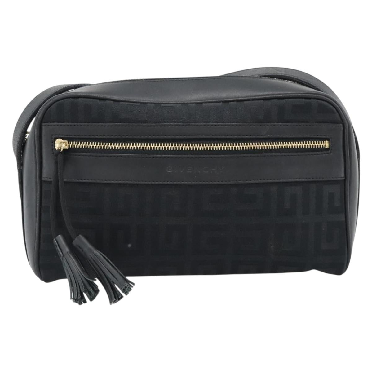 GIVENCHY Shoulder Bag Canvas Black Auth 188526