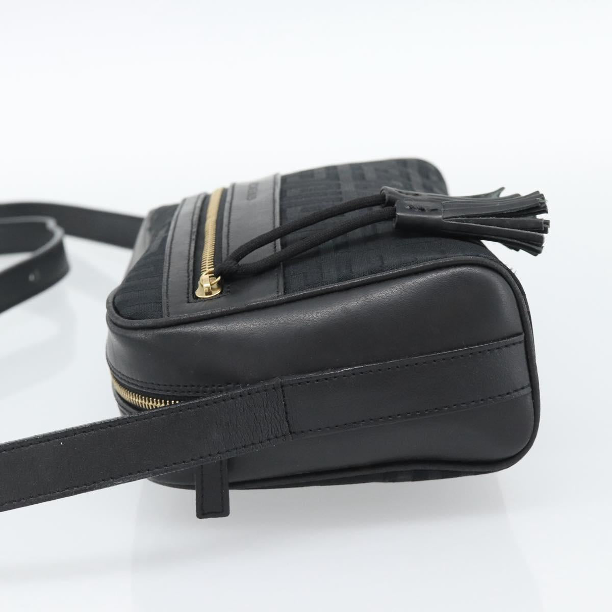 GIVENCHY Shoulder Bag Canvas Black Auth 188526