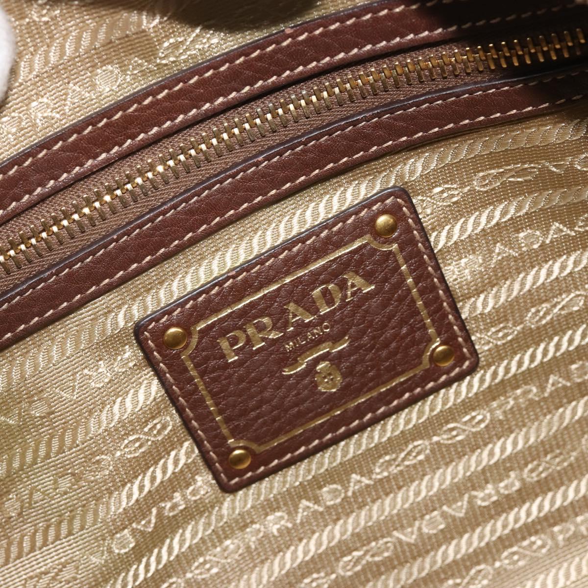 PRADA Shoulder Bag Shoulder Bag Canvas Beige Auth 188534SAV