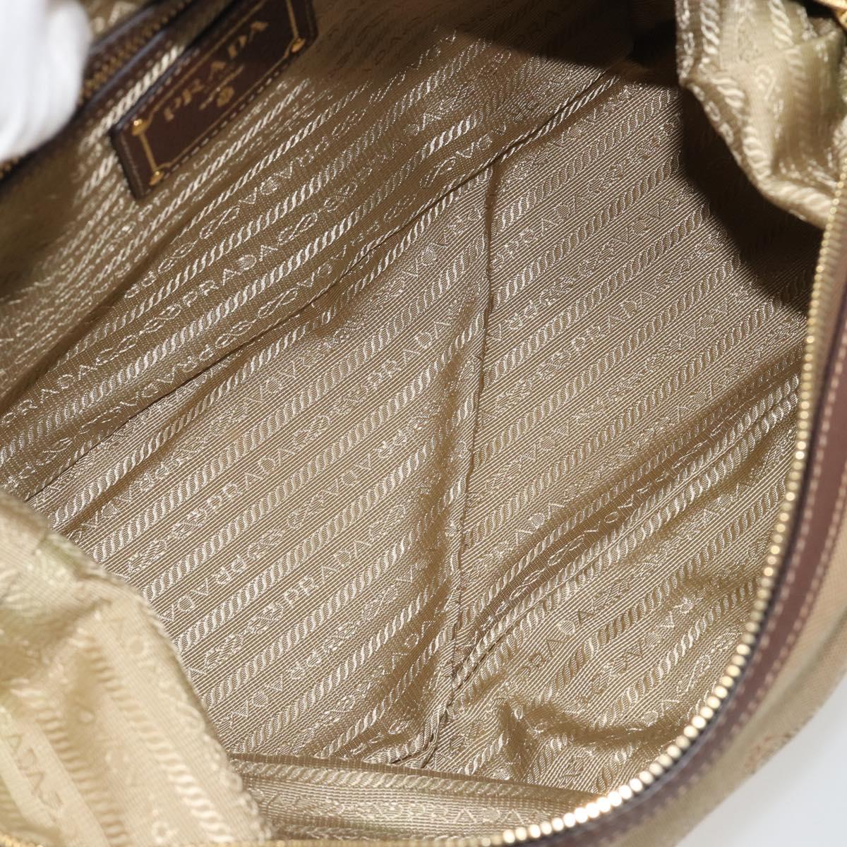 PRADA Shoulder Bag Shoulder Bag Canvas Beige Auth 188534SAV