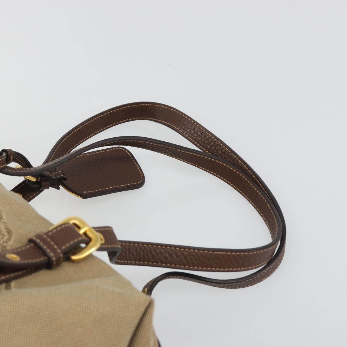 PRADA Shoulder Bag Shoulder Bag Canvas Beige Auth 188534SAV