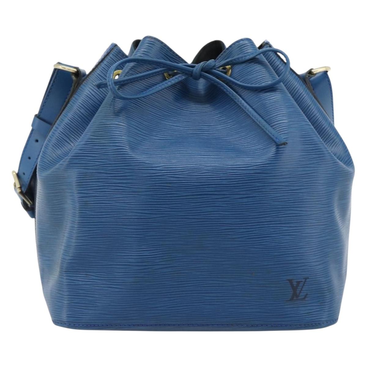 LOUIS VUITTON Epi Petit Noe Shoulder Bag Blue M44105 LV Auth 188537