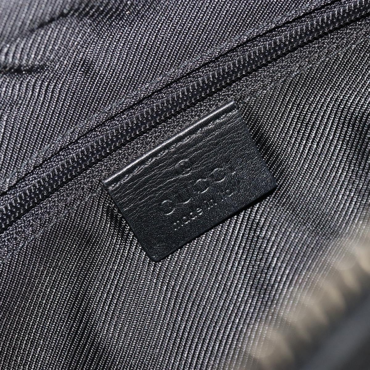 GUCCI GG Canvas Shoulder Bag Black Gold 001 4299 1669 Auth 188543A