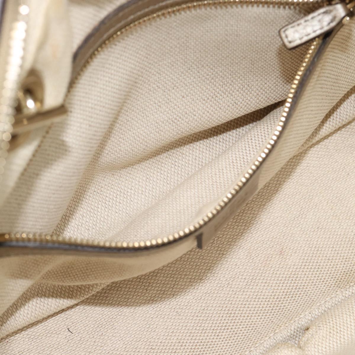 GUCCI Soho Interlocking Shoulder Bag Leather Gold 308983 Auth 188546A