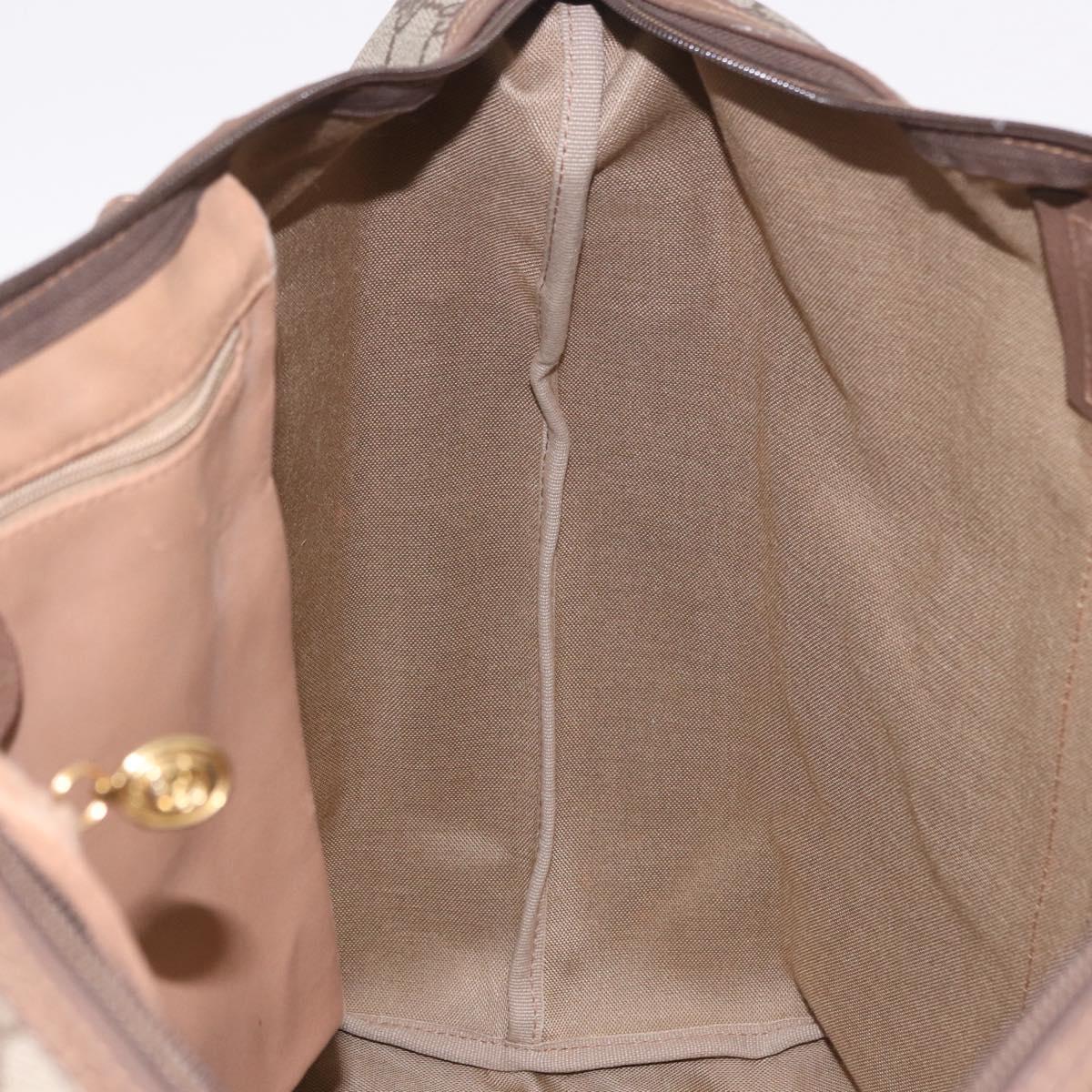 GUCCI GG Supreme Boston Bag PVC Beige Gold 012 1095 6080 Auth 188557