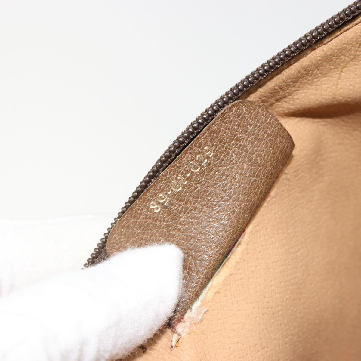 GUCCI GG Supreme Clutch Bag Clutch Bag PVC Beige Auth 188571