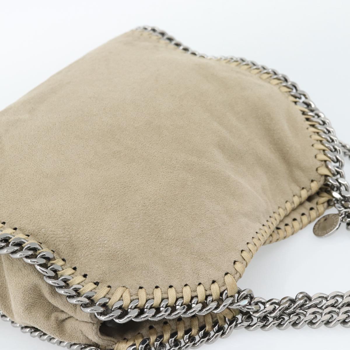 Stella MacCartney Chain Falabella Shoulder Bag polyester Beige Auth 188574A