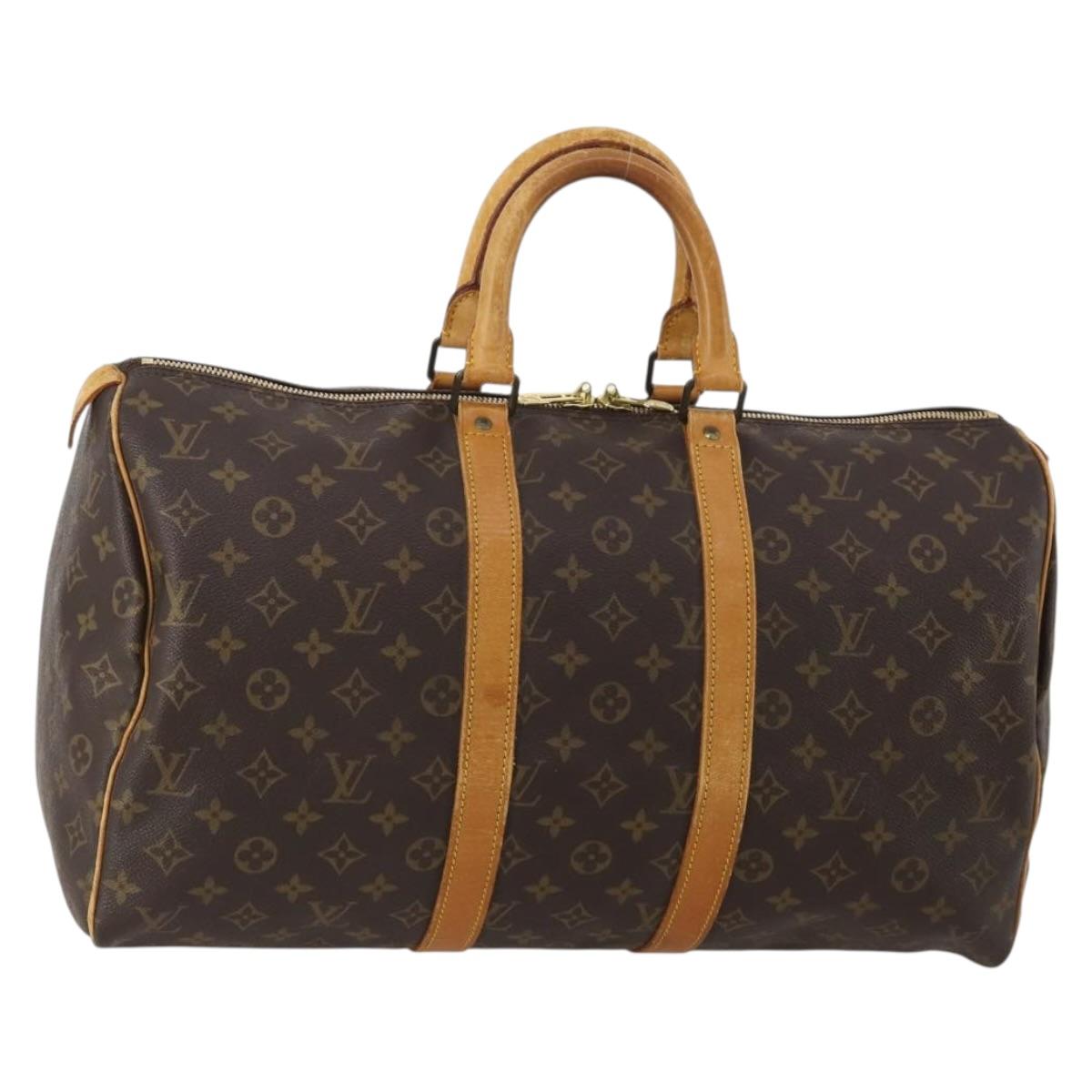 LOUIS VUITTON Monogram Keepall 45 Boston Bag M41428 LV Auth 188576