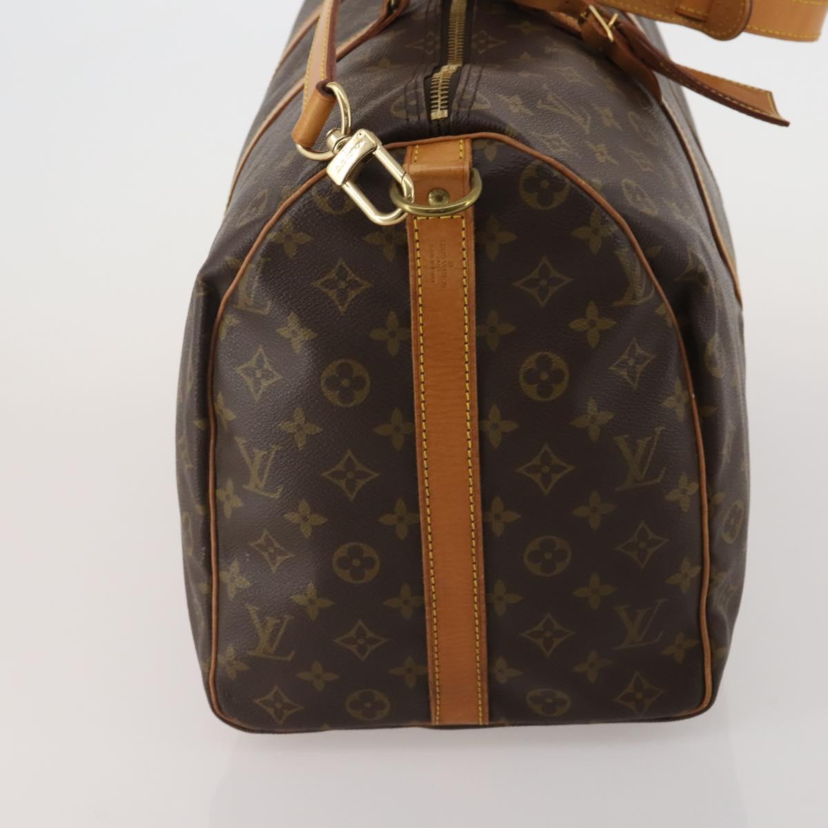 LOUIS VUITTON Monogram Keepall Bandouliere 50 Boston Bag M41416 LV Auth 188577V