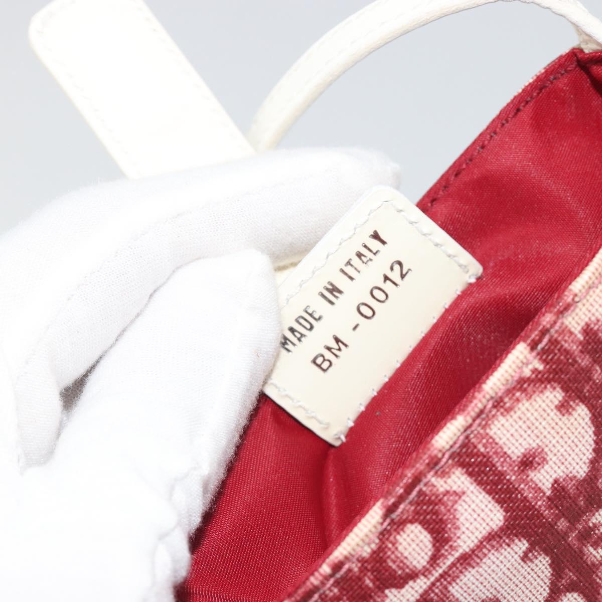 Christian Dior Trotter Canvas Shoulder Bag PVC Red Auth 188579A