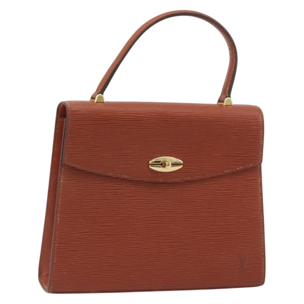 LOUIS VUITTON Epi Malesherbes Hand Bag Brown M52373 LV Auth 188584