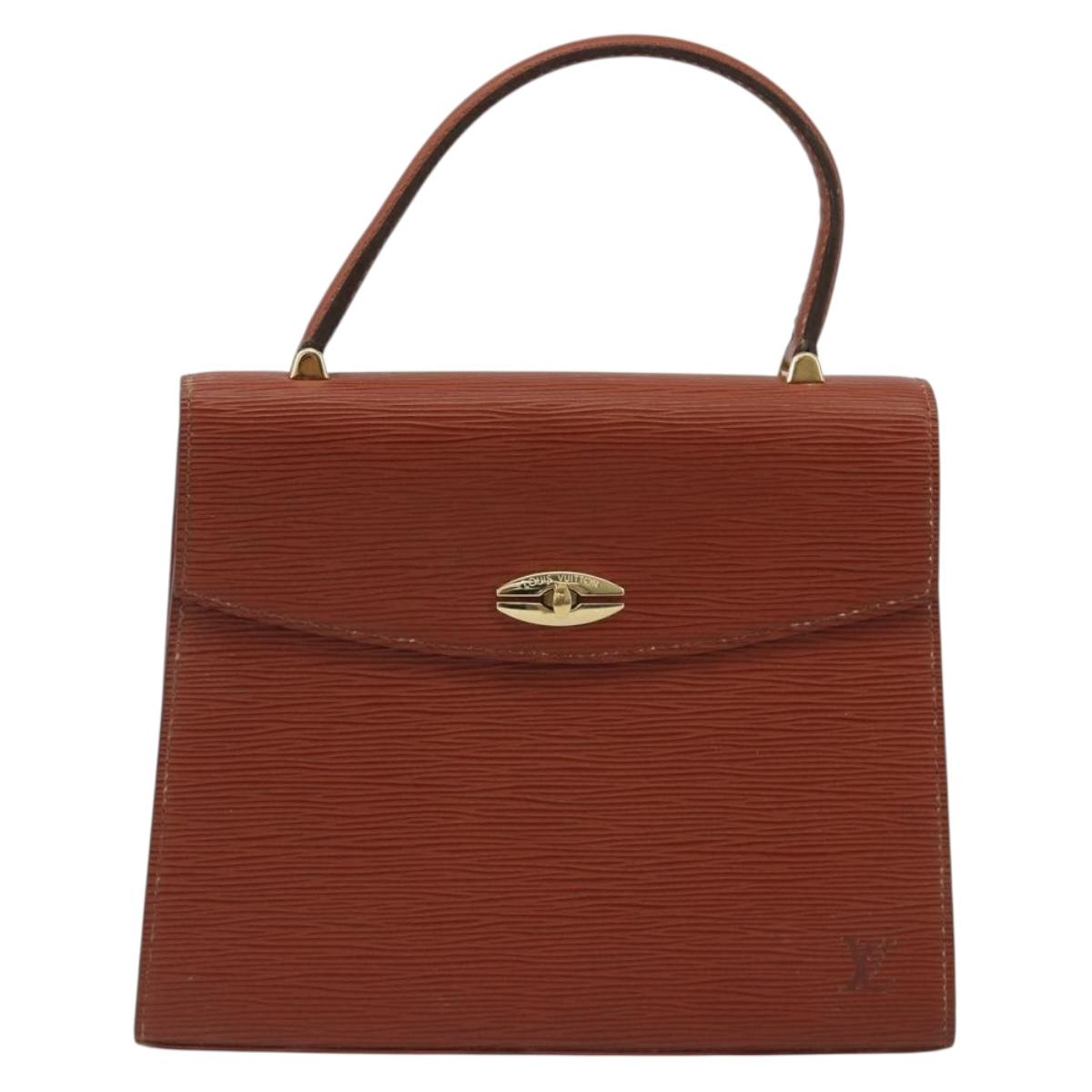 LOUIS VUITTON Epi Malesherbes Hand Bag Brown M52373 LV Auth 188584