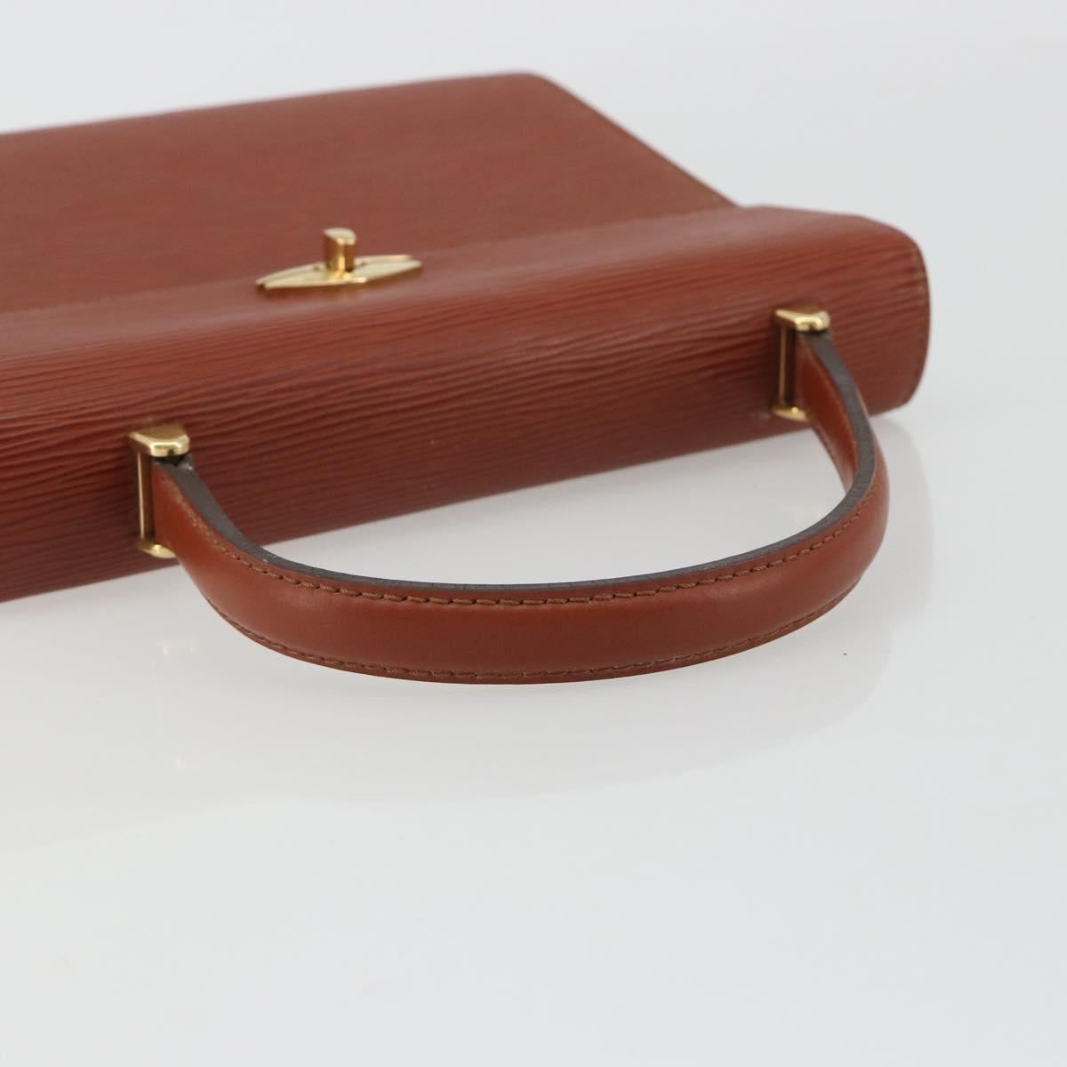 LOUIS VUITTON Epi Malesherbes Hand Bag Brown M52373 LV Auth 188584