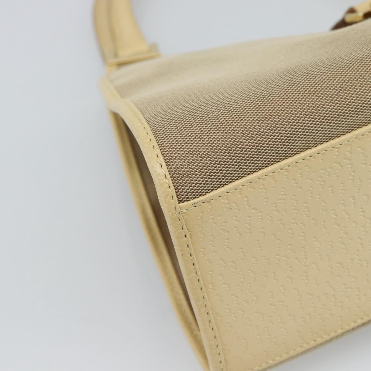 GUCCI Shoulder Bag Canvas Leather Beige Gold 002 1067 Auth 188585A