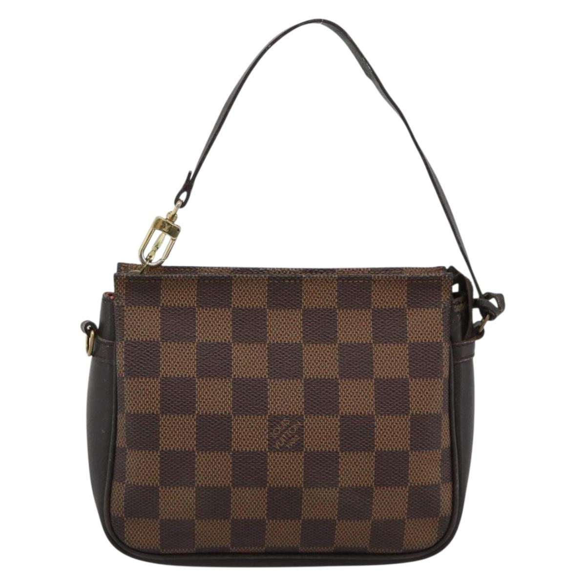 LOUIS VUITTON Damier Ebene Trousse Make Up Pouch N51982 LV Auth 188595A