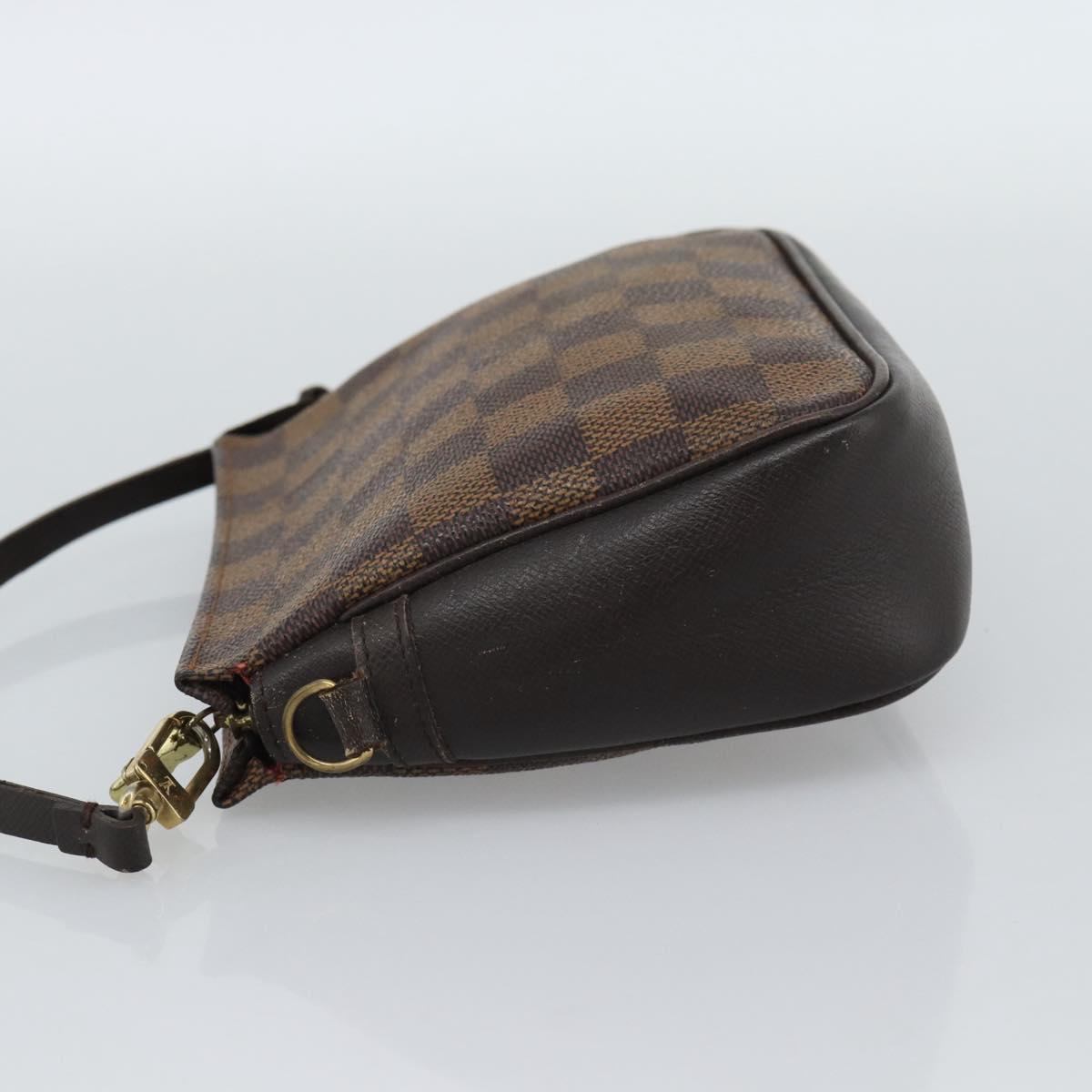 LOUIS VUITTON Damier Ebene Trousse Make Up Pouch N51982 LV Auth 188595A