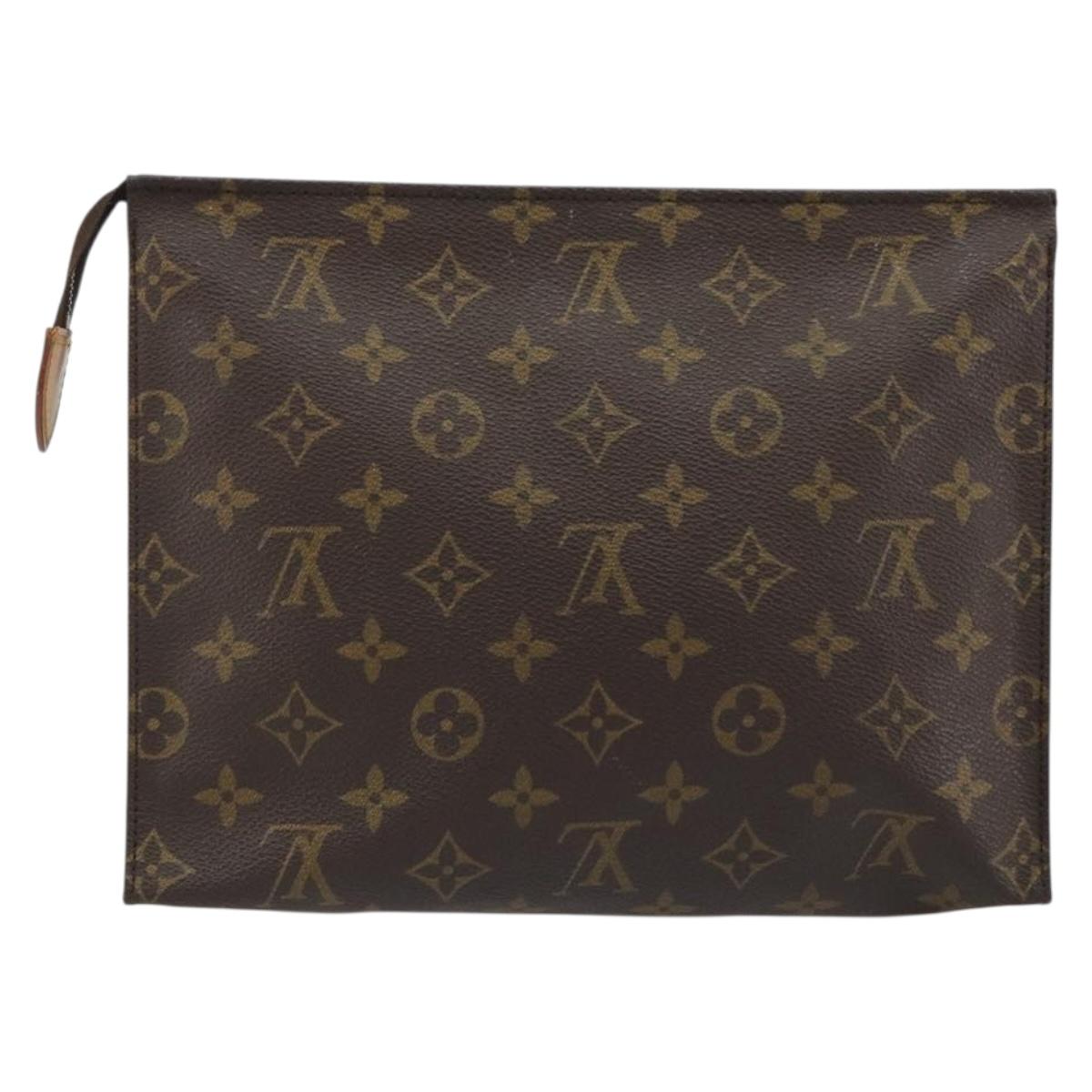 LOUIS VUITTON Monogram Poche Toilette 26 Pouch M47542 LV Auth 188598