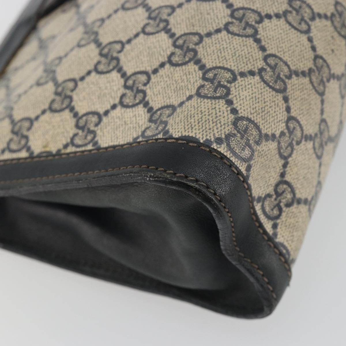 GUCCI GG Supreme Sherry Line Clutch Bag PVC Navy 014 2125 28 41 Auth 188606